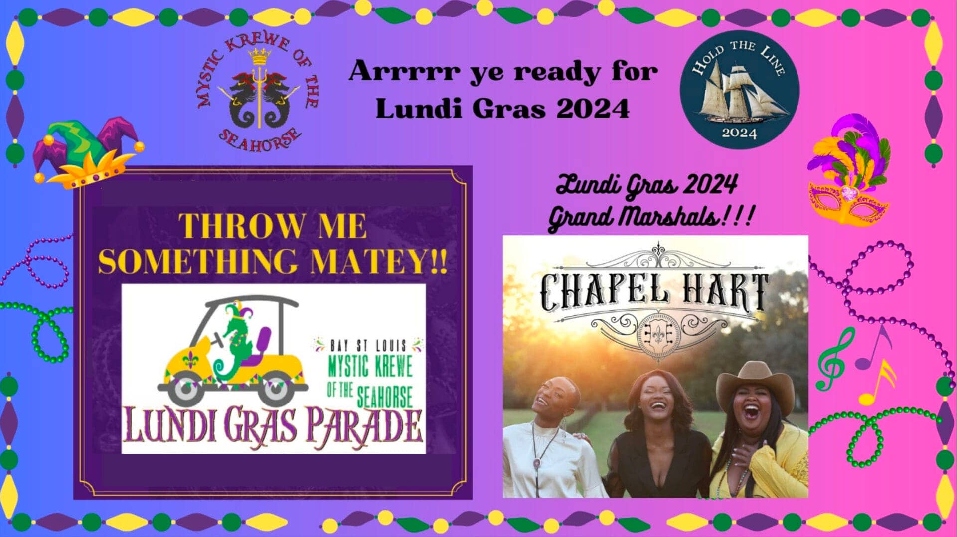 MKOTSH Lundi Gras Parade w/ Grand Marshals Chapel Hart MKOTSH Lundi Gras Parade w/ Grand Marshals Chapel Hart