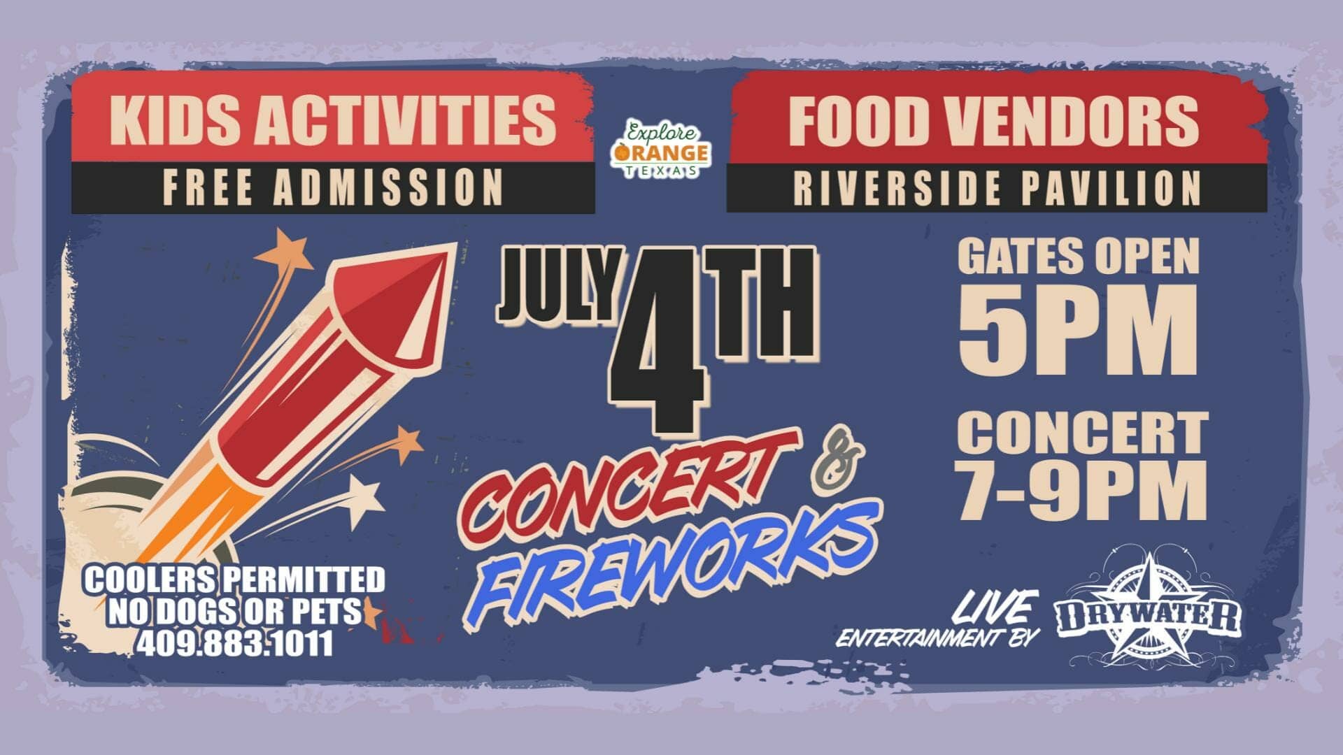 July 4th Concert & Fireworks in Orange July 4th Concert & Fireworks in Orange