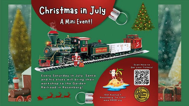 Christmas in July at Rosenberg Railroad Museum