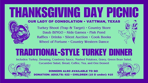 110th Thanksgiving Day Picnic in Vattman