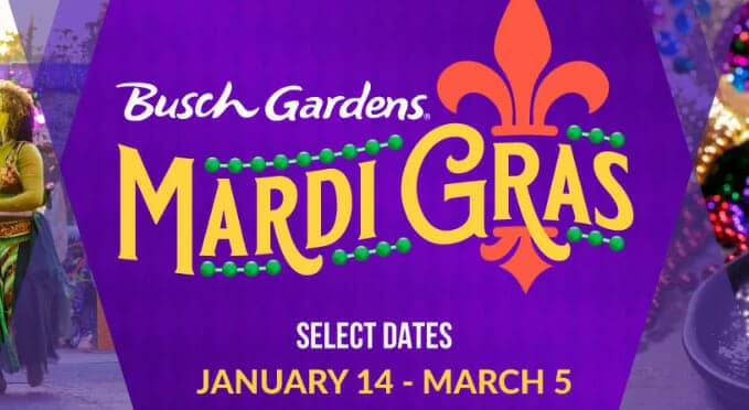 busch gardens mardi gras dates