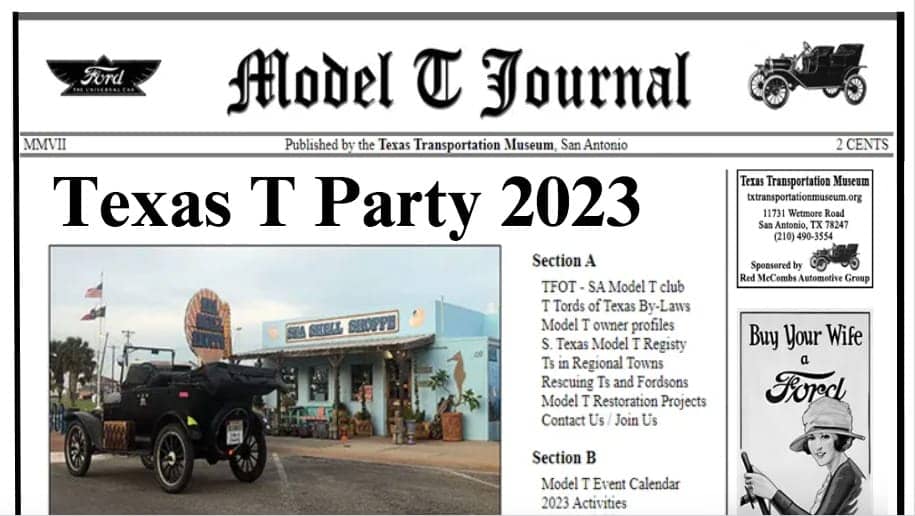 Statewide Ford Model “T” Party Statewide Ford Model “T” Party