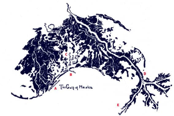 Lafitte-Gulf map