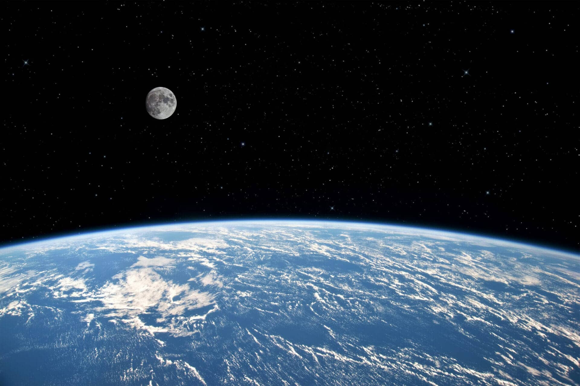 NASA Moon over Earth